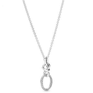 Beautiful New In The Box Pandora Heart Knot Necklace. Adjustable Chain. 💕